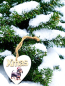 Preview: Holzherz weiß Xmas